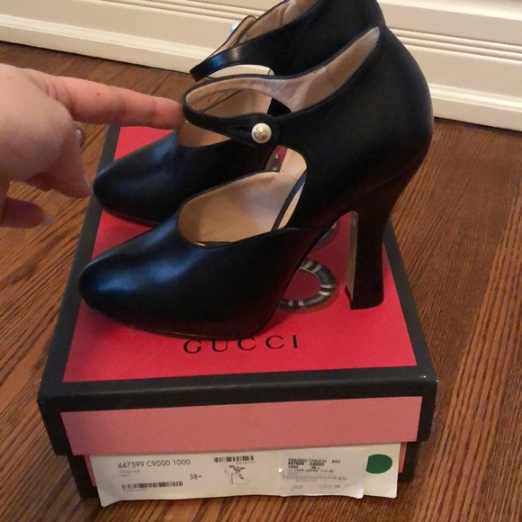 BNIB Gucci Leather heels size 38.5 - Picture 5 of 8